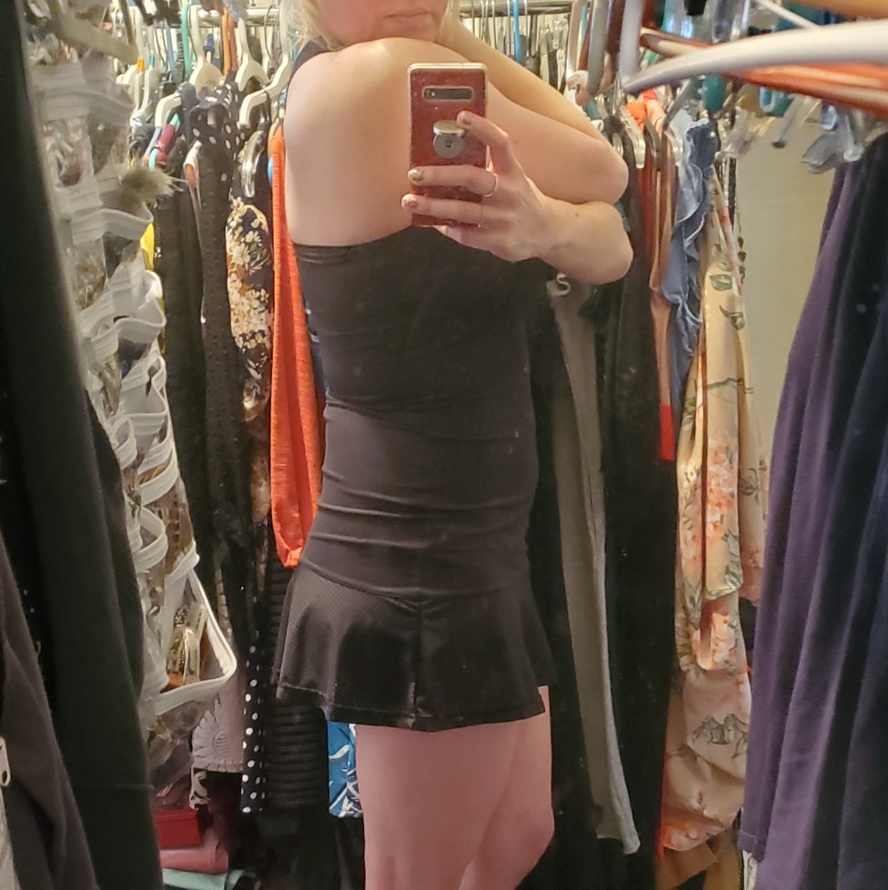Like New Adidas Black Aeroready Stretchy Poly/Spandex Tennis Athleisure DressS/M - Picture 3 of 8